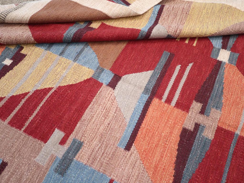 Lana 21st Century Modern Turkish Flatweave Room Size Carpet in vendita