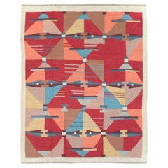 21st Century Modern Turkish Flatweave Room Size Carpet