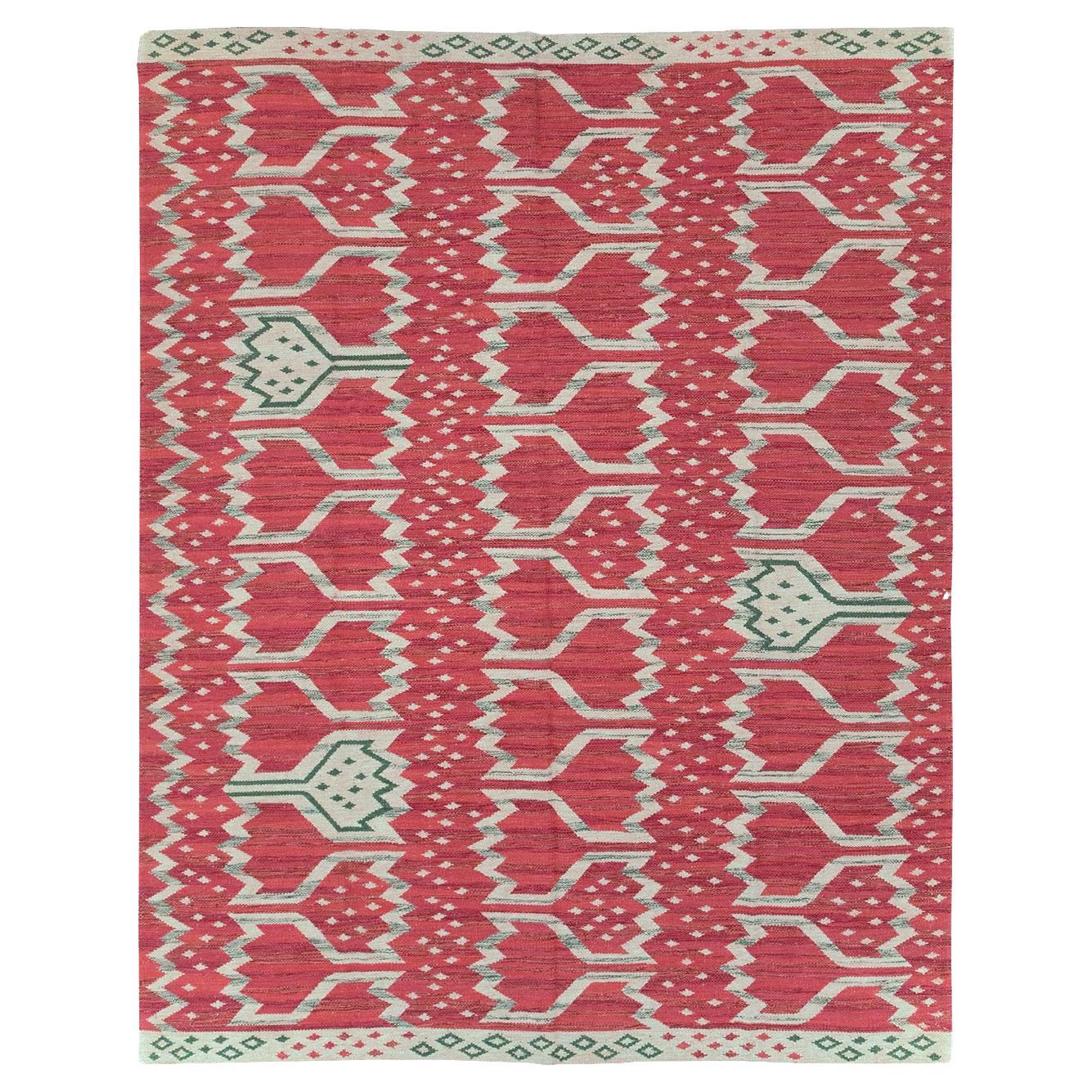 21st Century Modern Turkish Flatweave Room Size Carpet