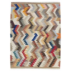 21st Century Modern Turkish Flatweave Room Size Carpet