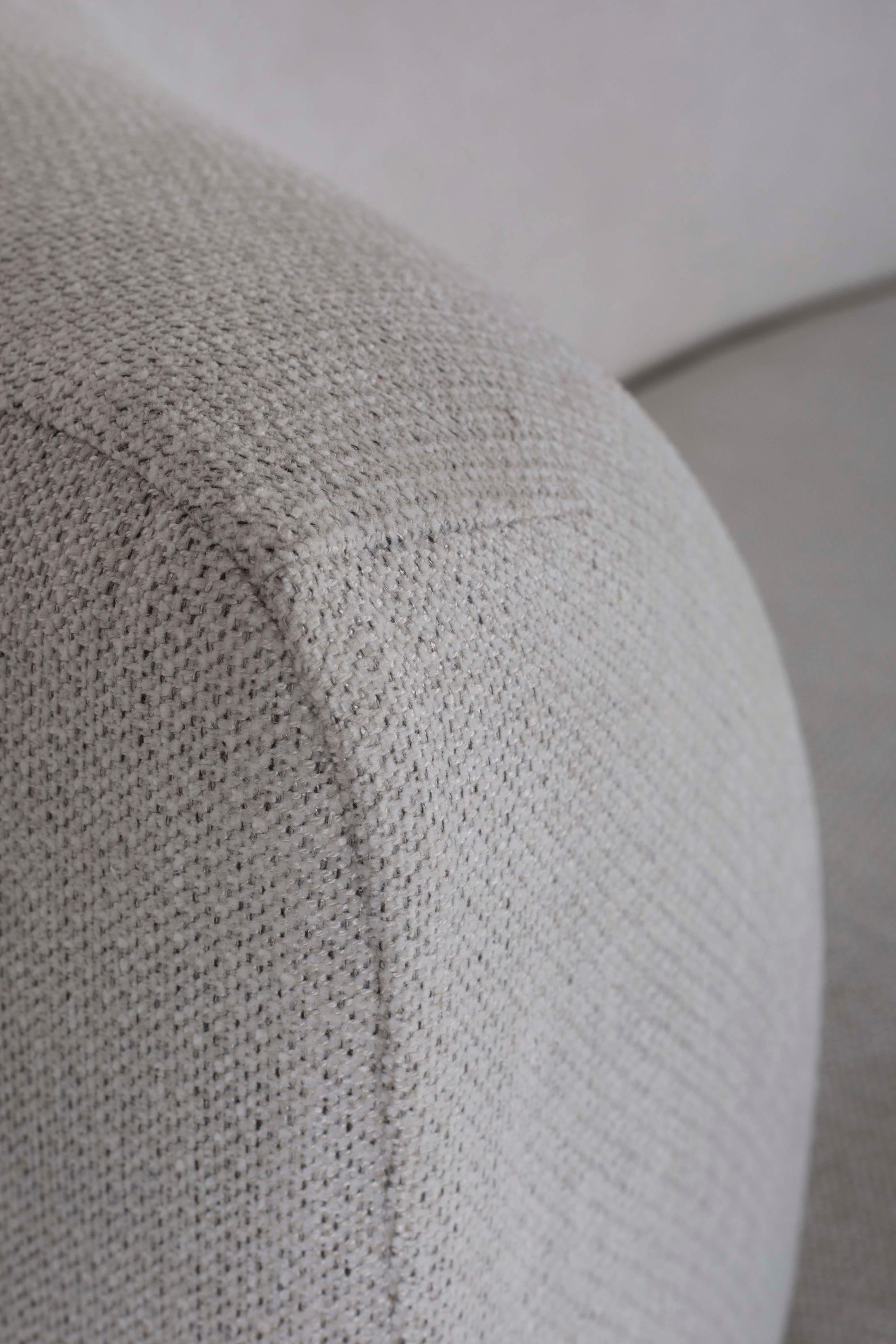 Modern Twins Curved Sofa, DEDAR Bouclé, Handmade in Portugal by Greenapple For Sale 9
