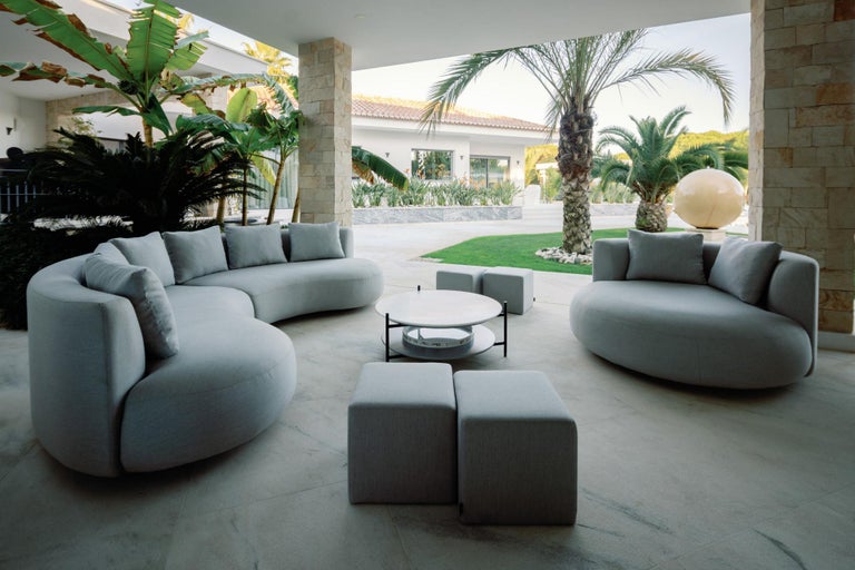 Contemporary 21st Century Modern Twins Outdoors 5-Seat Sofa Handcrafted by Greenapple For Sale
