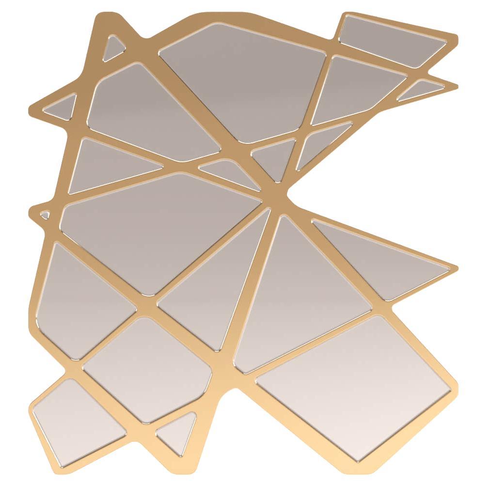 Organic Modern Accent Wall Mirror in Brushed Brass Available Now