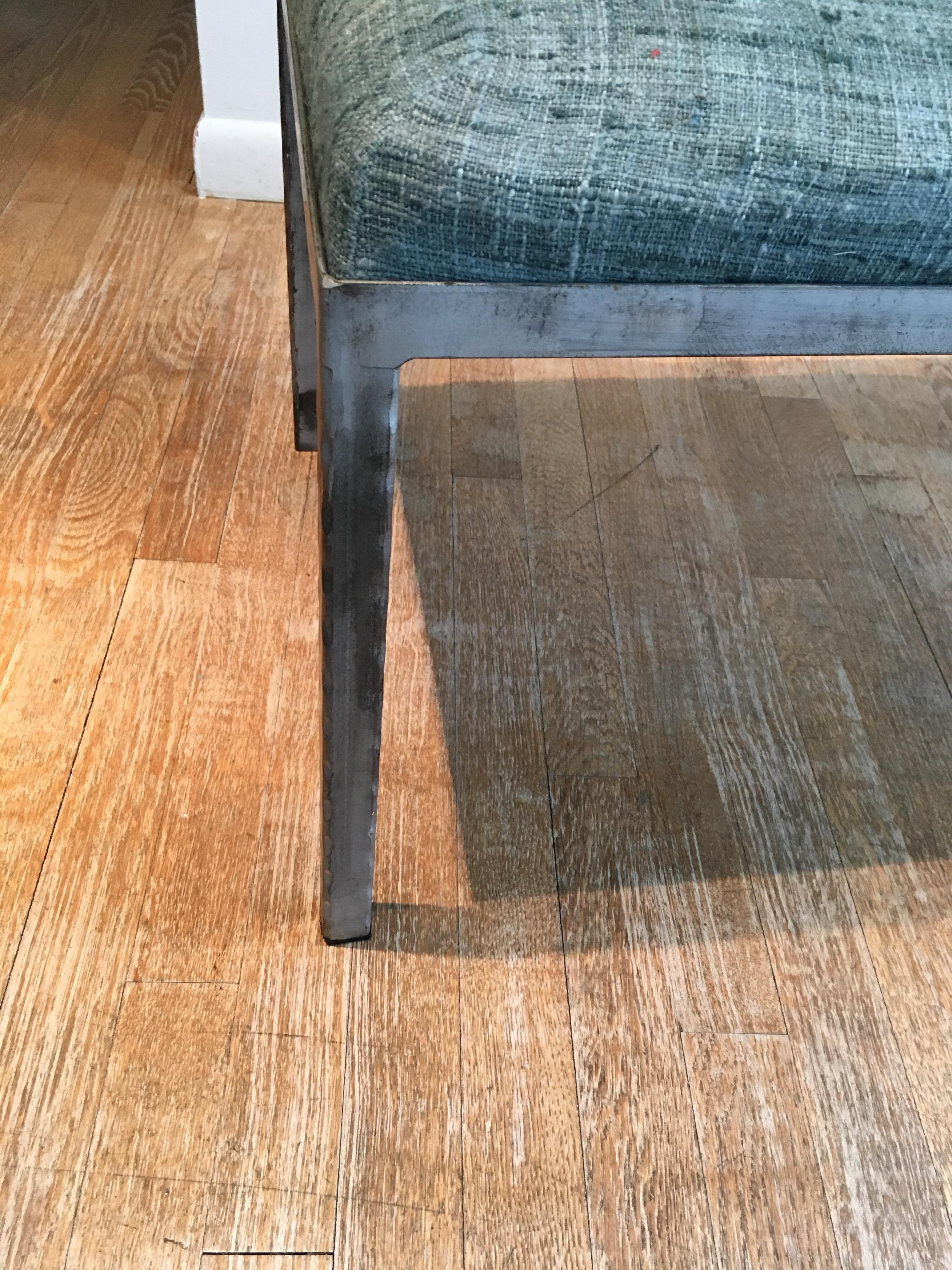 21st Century Modular Iron Bench with Marble Table by Susie Shapiro Design 1