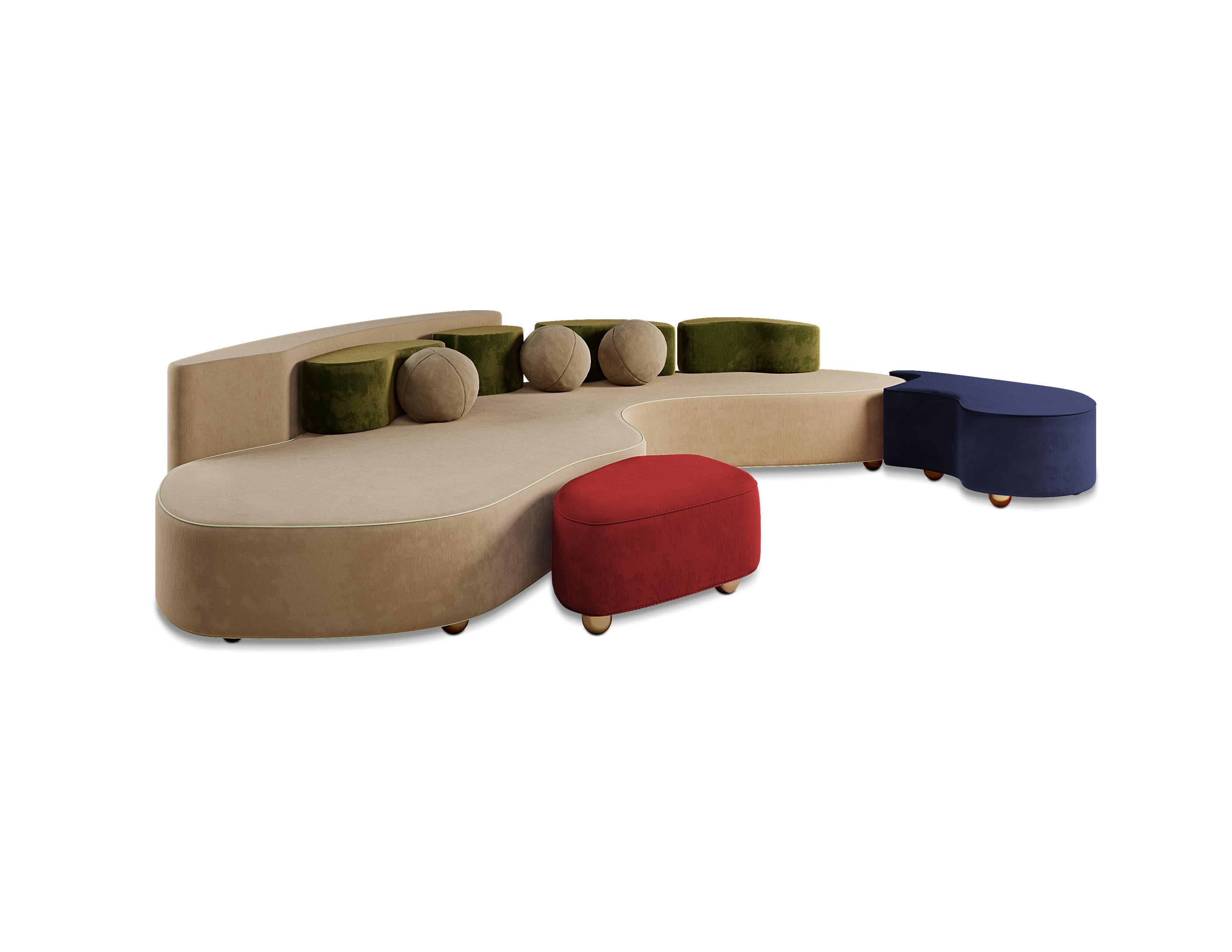cotton modular sofa