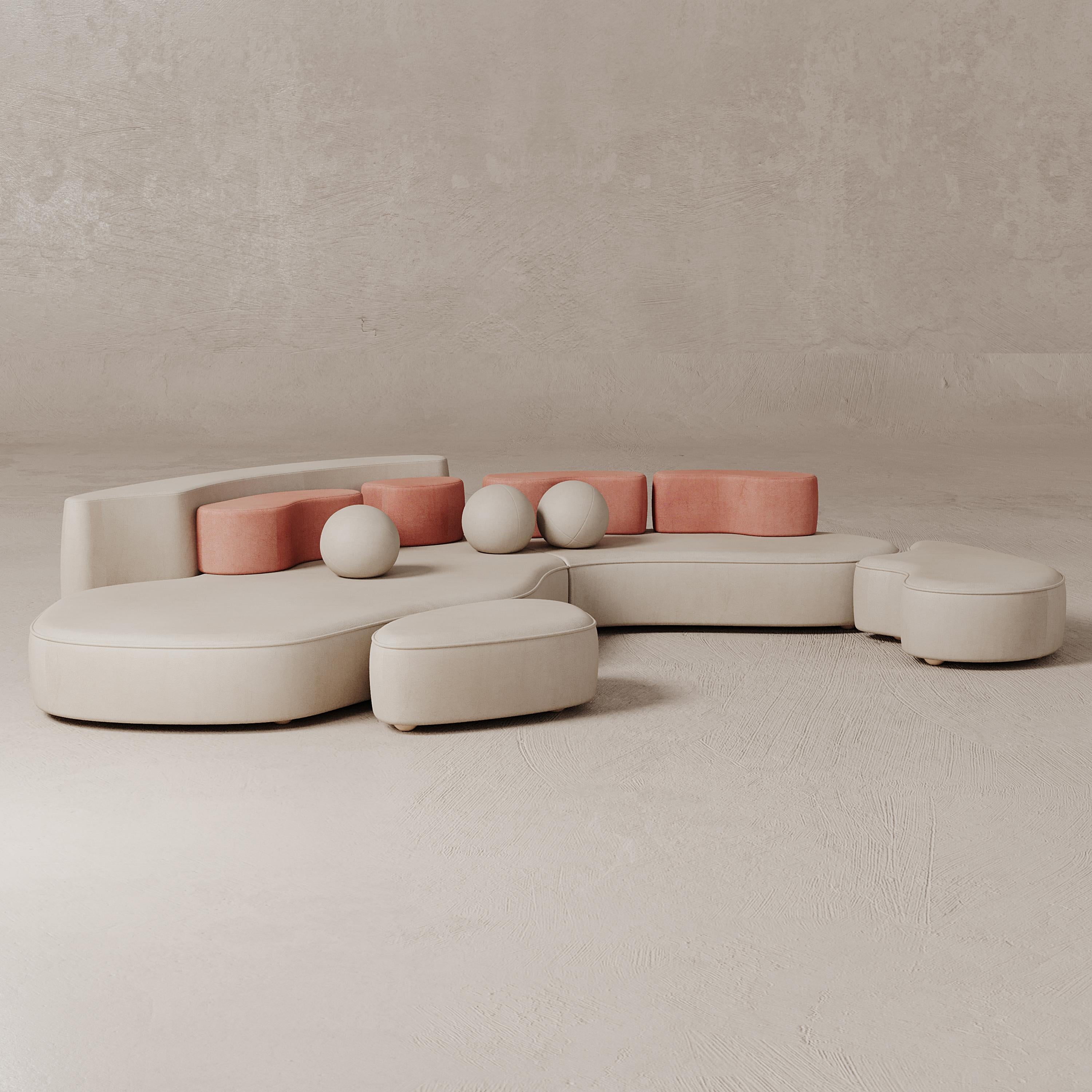 21st Century Modular Mood Sofa Cotton Velvet For Sale 1