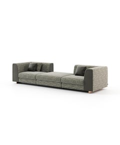Modular sectional sofa with customisable fabric by Laskasas
