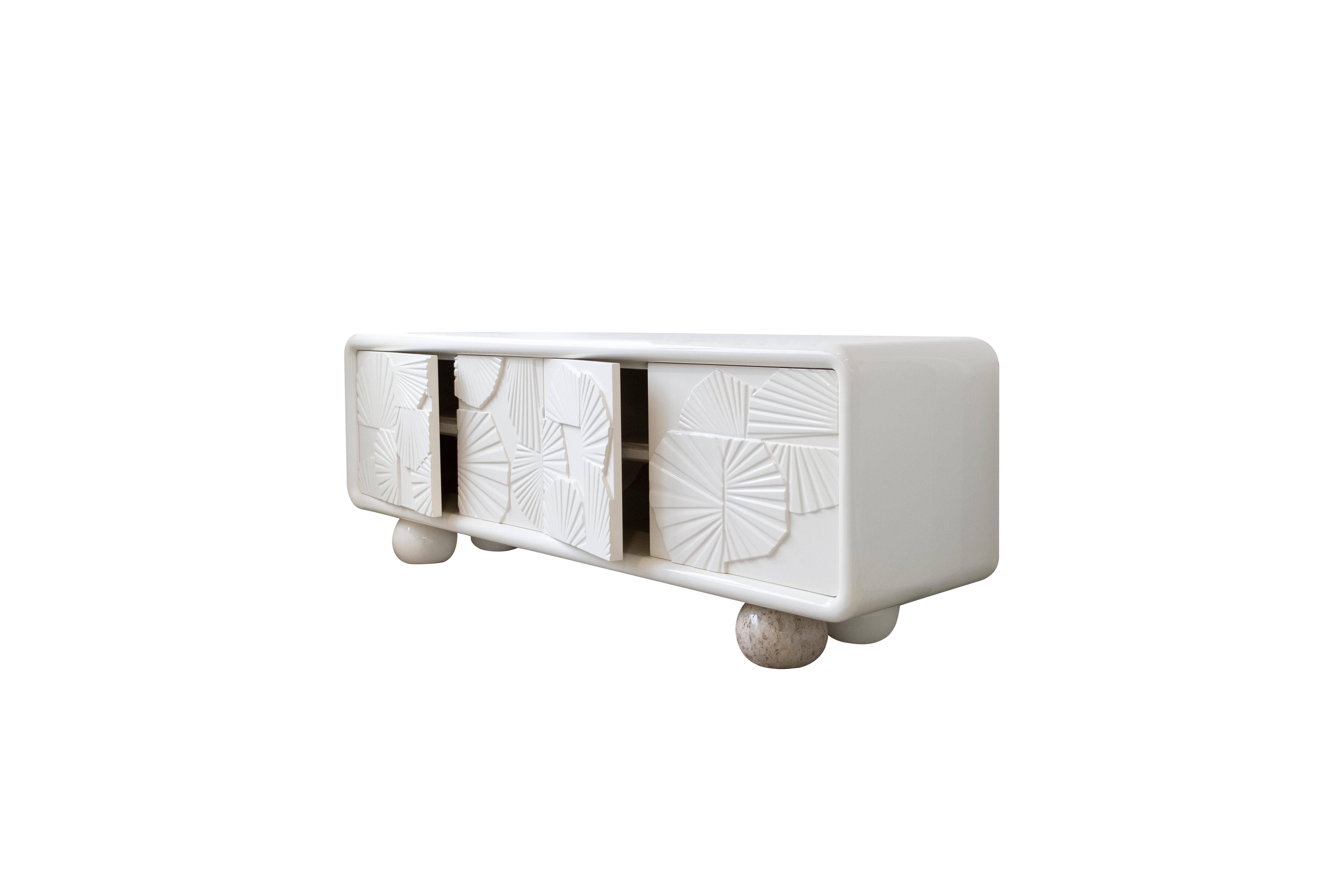 21st Century Mon Ohh Sideboard Monochromatic Lacquered Wood by Malabar For Sale 2