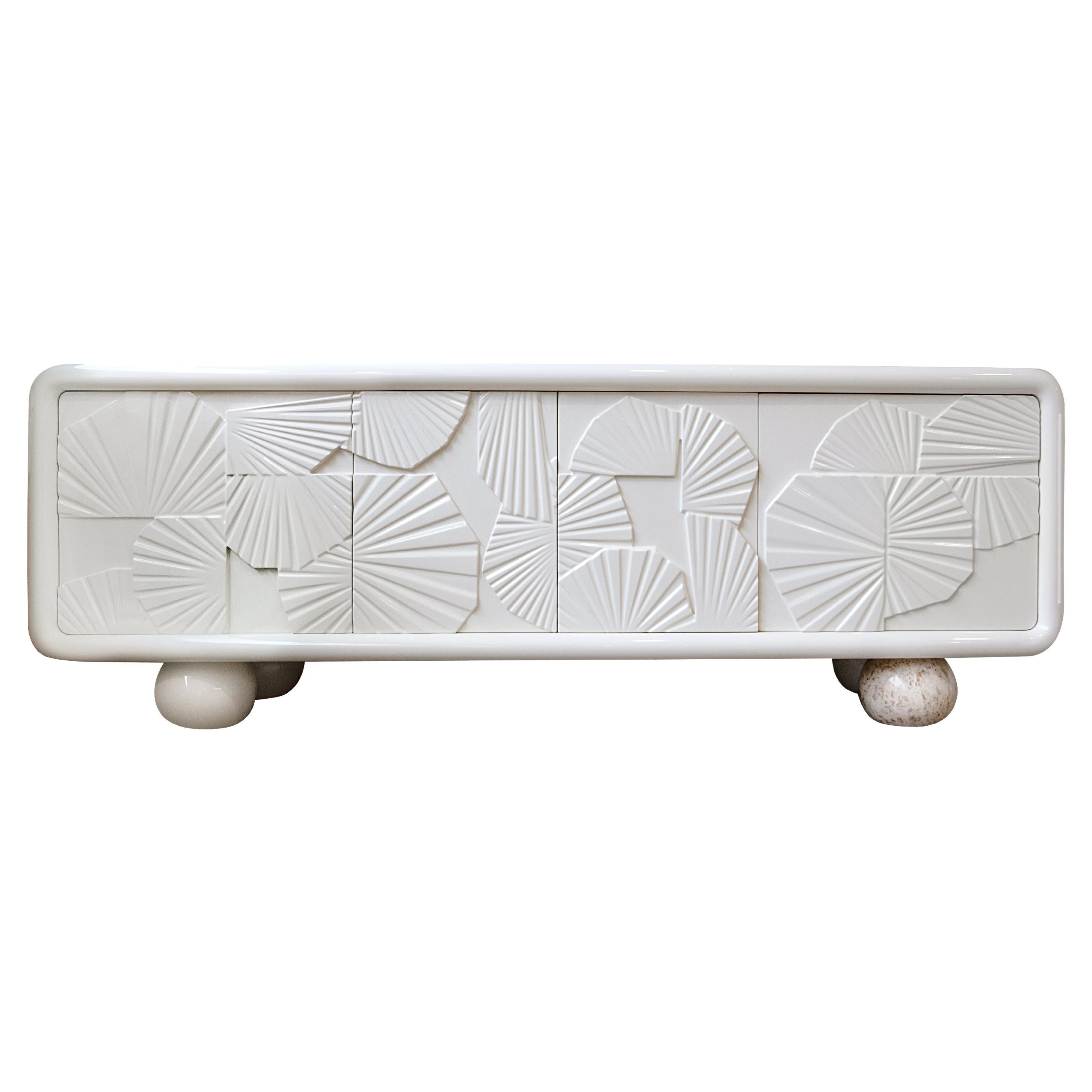 Buffet Mon Ohh du 21e siècle Bois laqué monochrome par Malabar