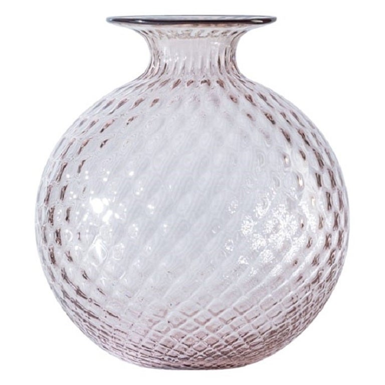 Jarrón de cristal extragrande Monofiori Balloton del siglo XXI en rojo sangre/rosa cipria en venta