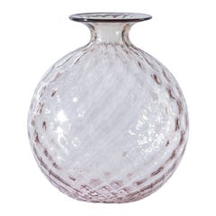 Très petit vase en verre Monofiori Balloton rouge sang/rose cipria du 21e siècle
