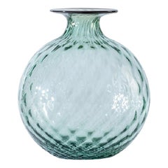 21st Century Monofiori Balloton Large Glass Vase in Blood Red/Green Rio