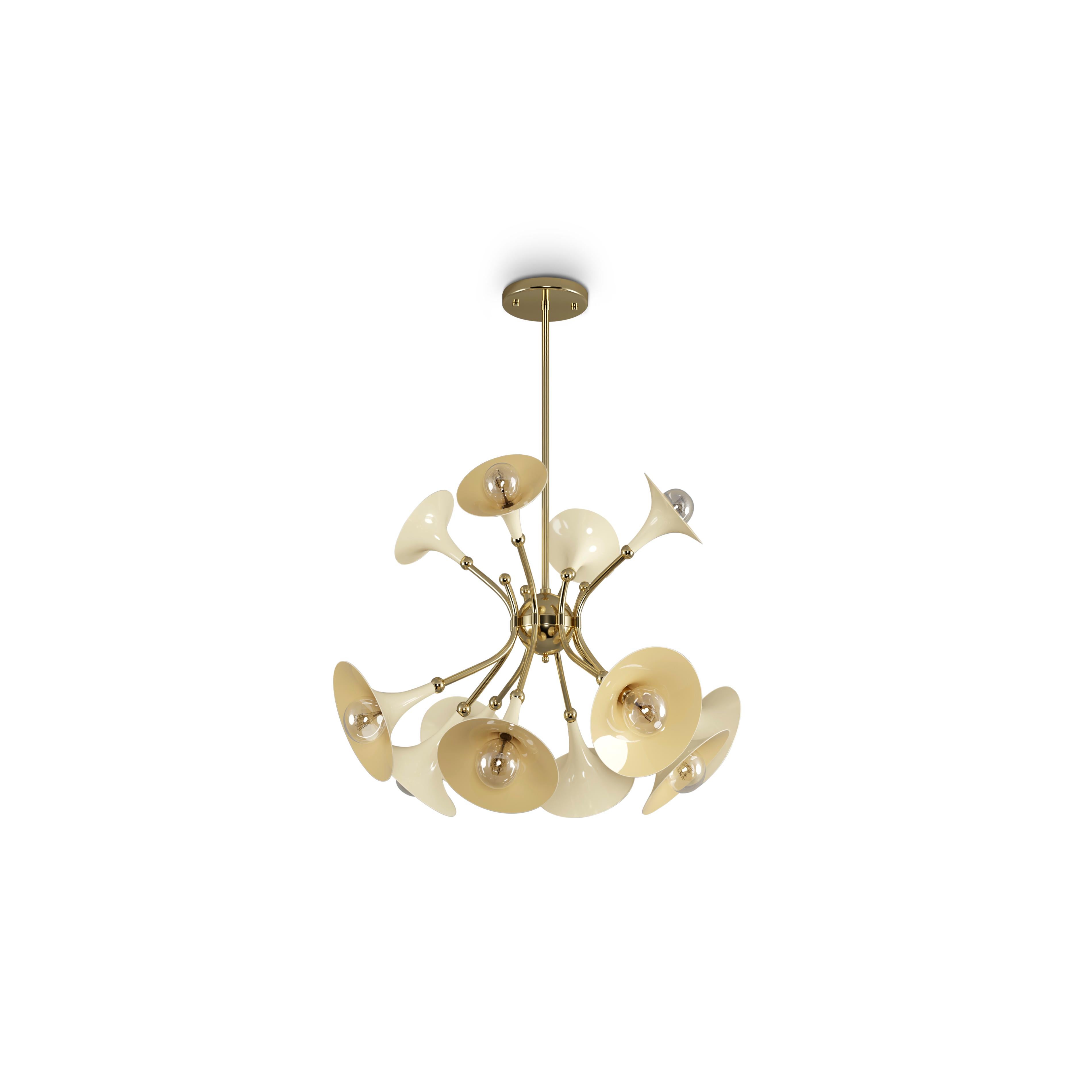 21st Century Monteral Suspension Lamp Brass For Sale 1