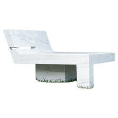 21st Century Montignoso Garden Marble Bench