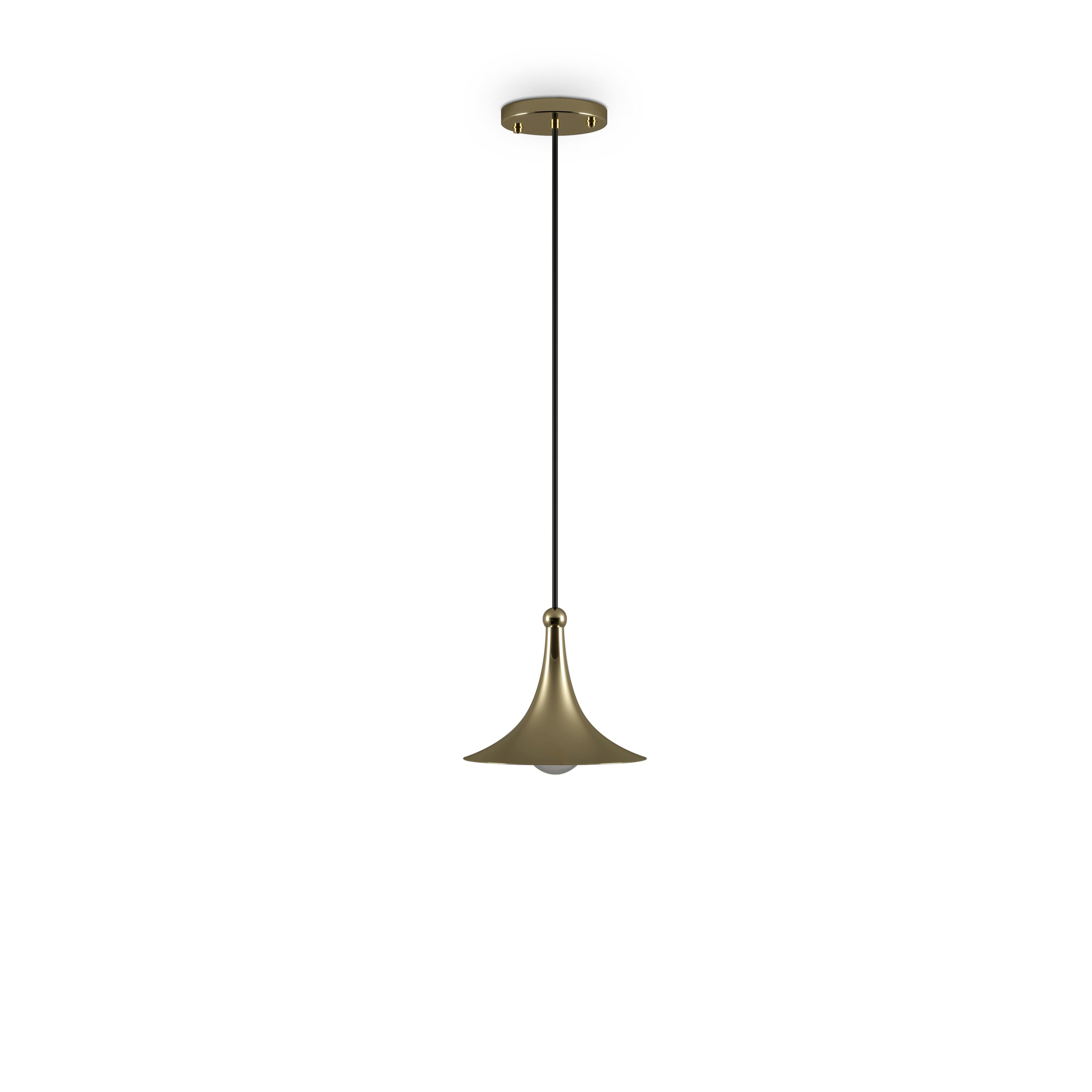 21st Century Montreal Pendant Lamp Gold-Plated Brass For Sale 1