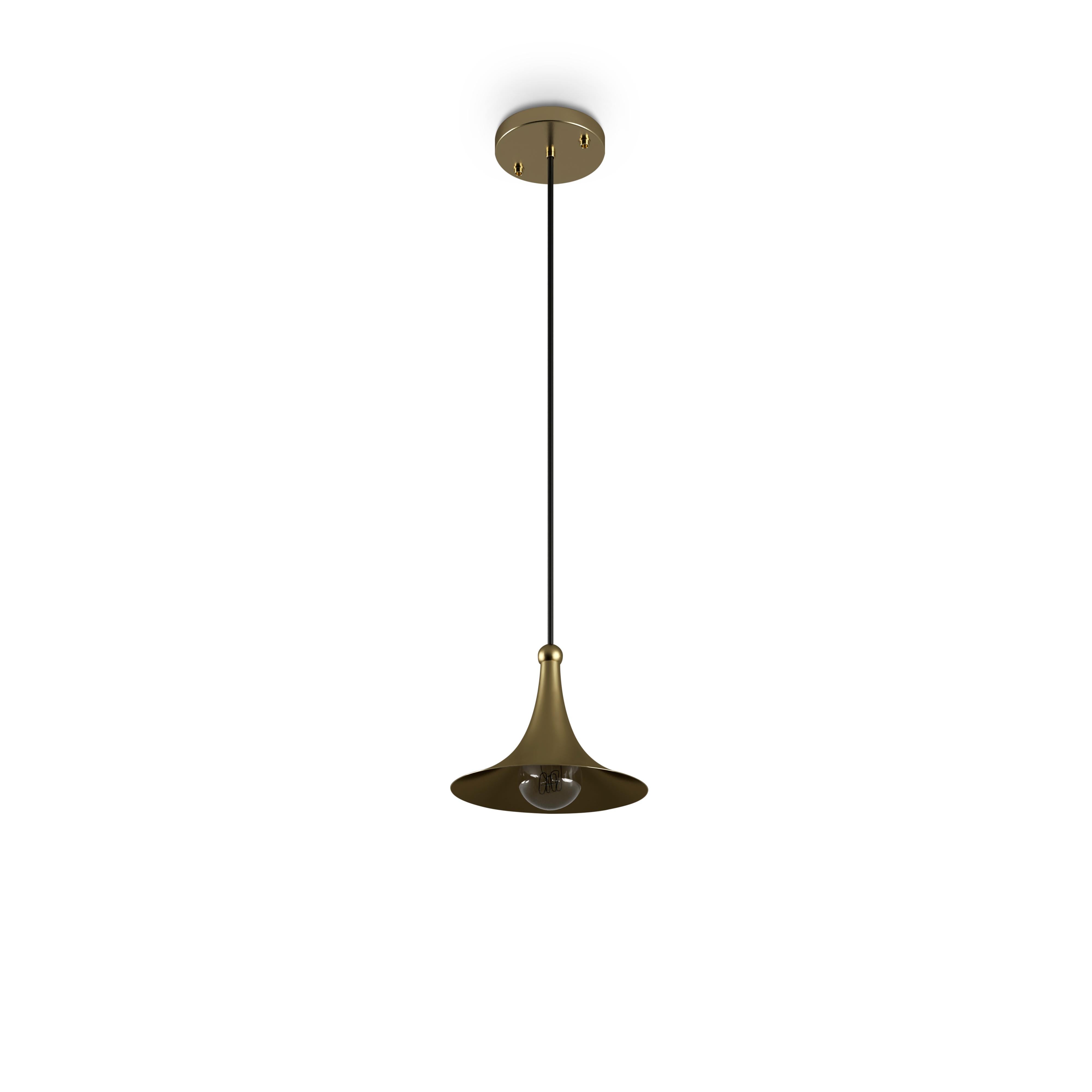 21st Century Montreal Pendant Lamp Gold-Plated Brass For Sale 3