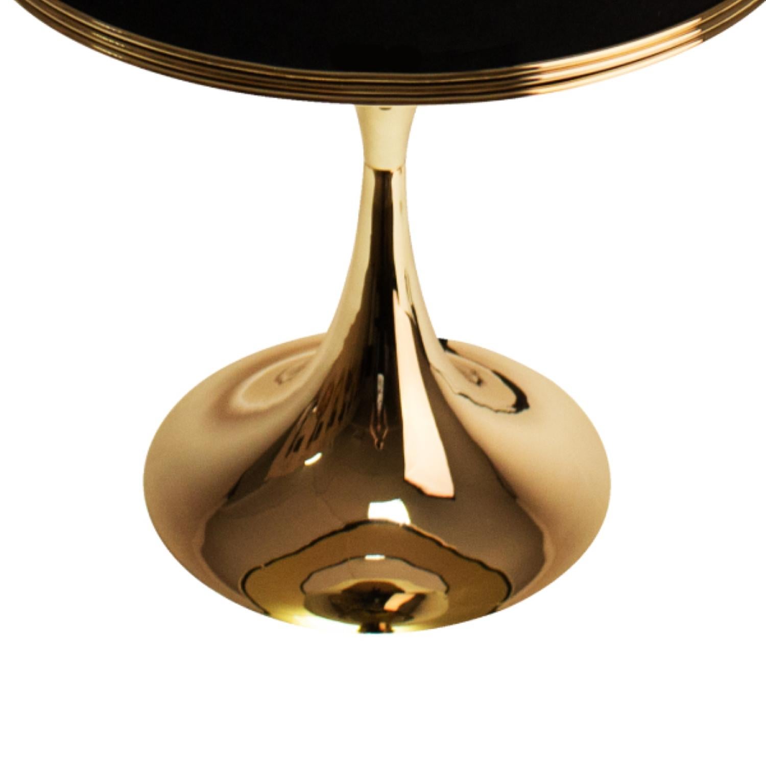 Portuguese 21st Century Montreal Table Lamp Brass Velvet For Sale