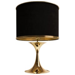 21st Century Montreal Table Lamp Brass Velvet