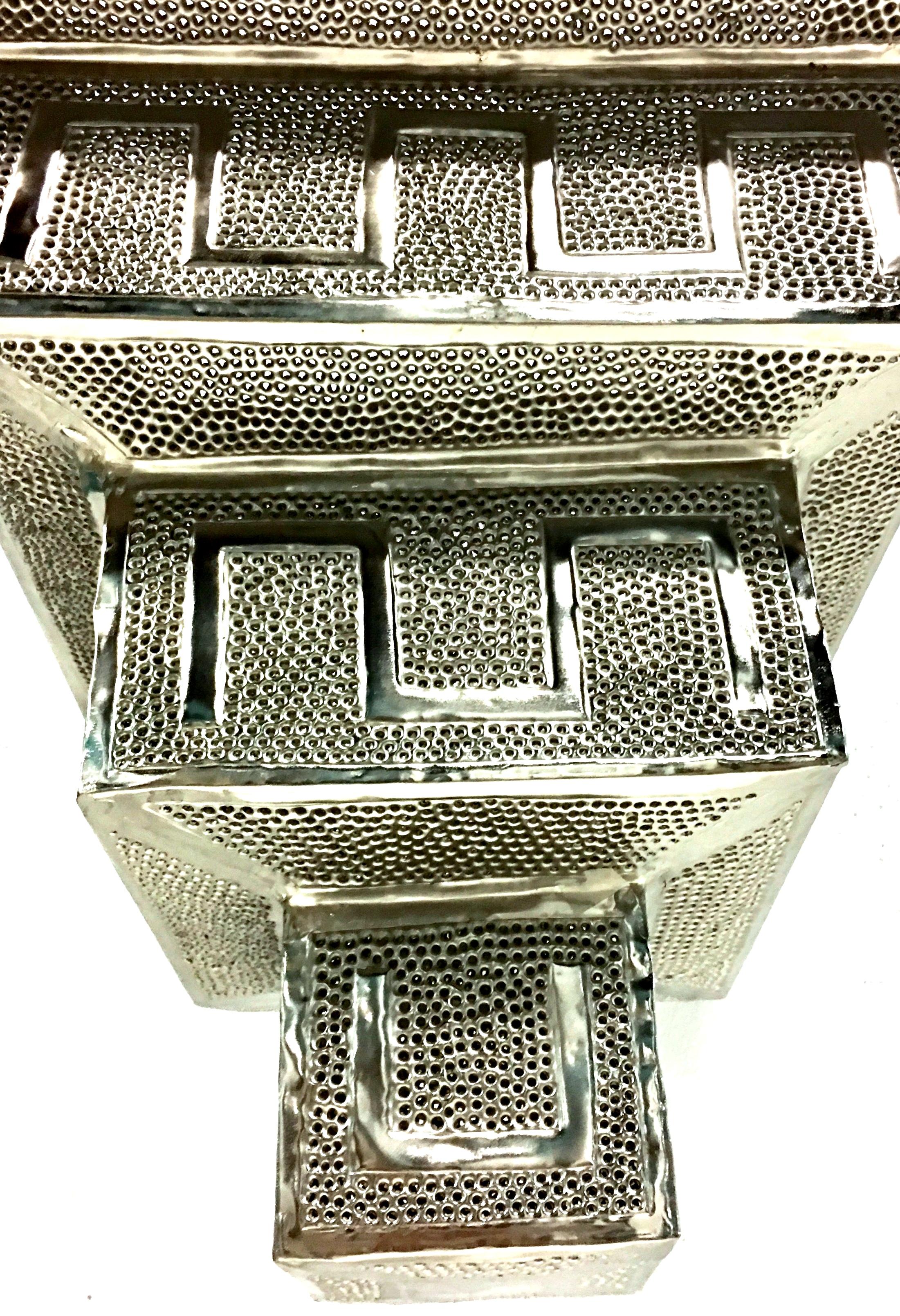 21st Century Pair Of Monumental Silver Steel Moroccan Style Pendant Light im Angebot 2