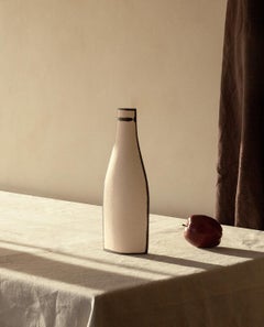 21st Century ‘Morandi Bouteille - Black’, in White Ceramic, Crafted in France