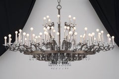21st Century Morgana Burnished Brass and Nickel Chandelier by Patrizia Garganti