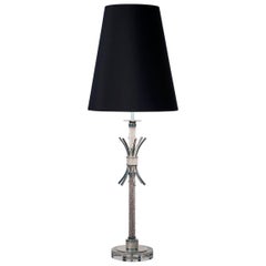 21st Century Moulin Rouge Silver Plated and Crystal Table Lamp Patrizia Garganti