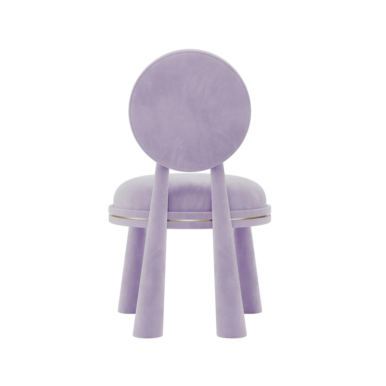Silla Mouline Siglo XXI de Terciopelo Lavanda Hecha a Mano en Portugal Cepillado en venta