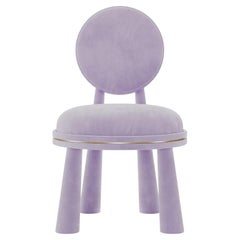21st Century Geometric Mouline Chair in Velvet by Mavo Atelier, Handmade