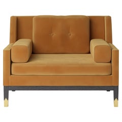 Fauteuil Mr Jones du 21e siècle, en COM et Oak Oak noir, par Duistt