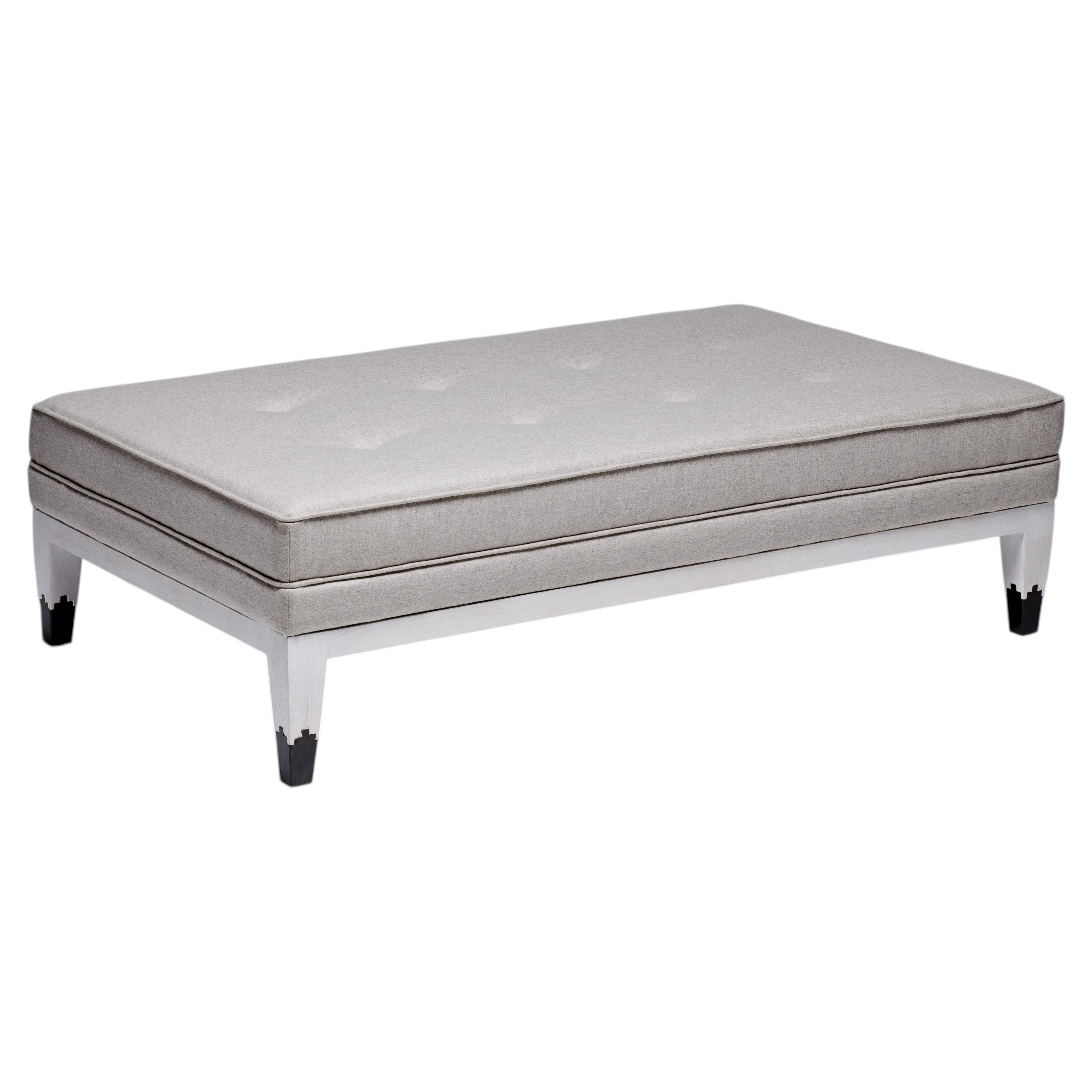 21st Century Mr Jones Ottoman, in White Stained Oak, by Duistt