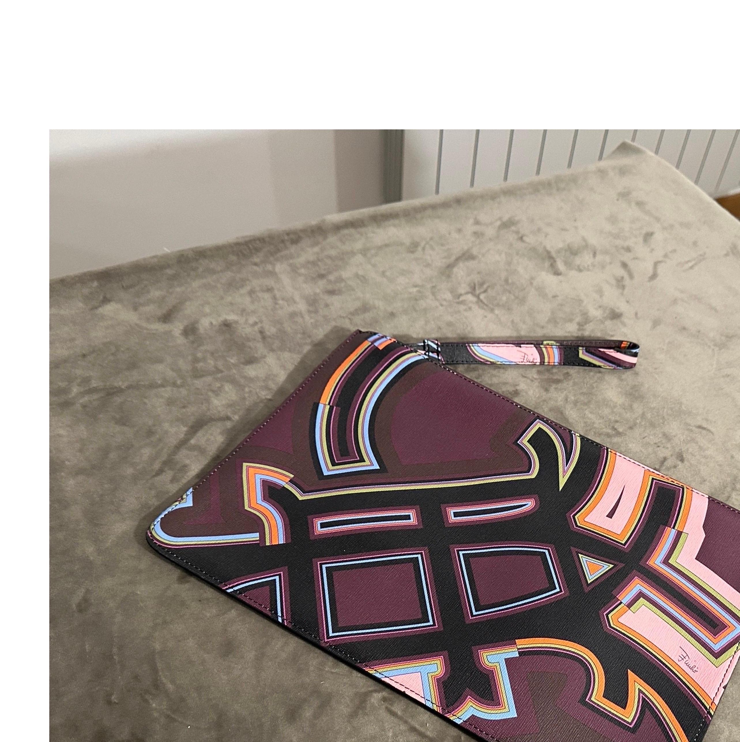 21st Century Multicolored Geometric Pochette by Emilio Pucci For Sale 6