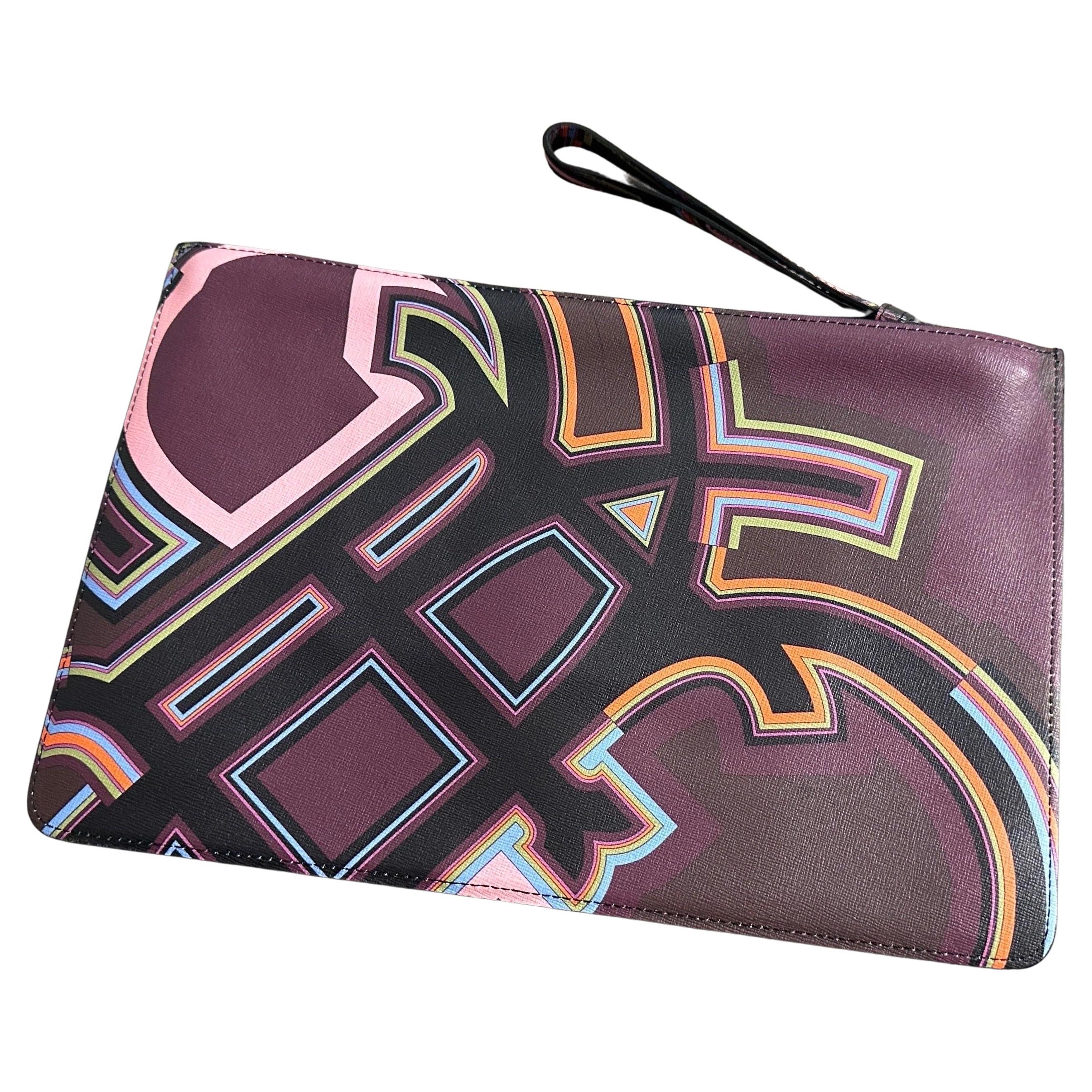 21st Century Multicolored Geometric Pochette by Emilio Pucci For Sale