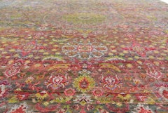 21st Century Multicolored Sari Silk Rug