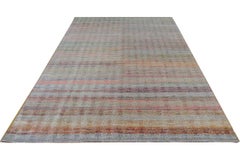 21st Century Multicolored Sari Silk Rug