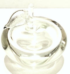 vase organique sculptural "pomme" en verre d'art soufflé de style Murano du 21e siècle