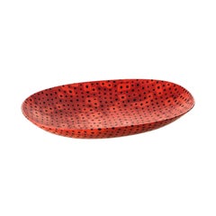 21st Century Murrine Opache Centerpiece in Black/Coral by Carlo Scarpa