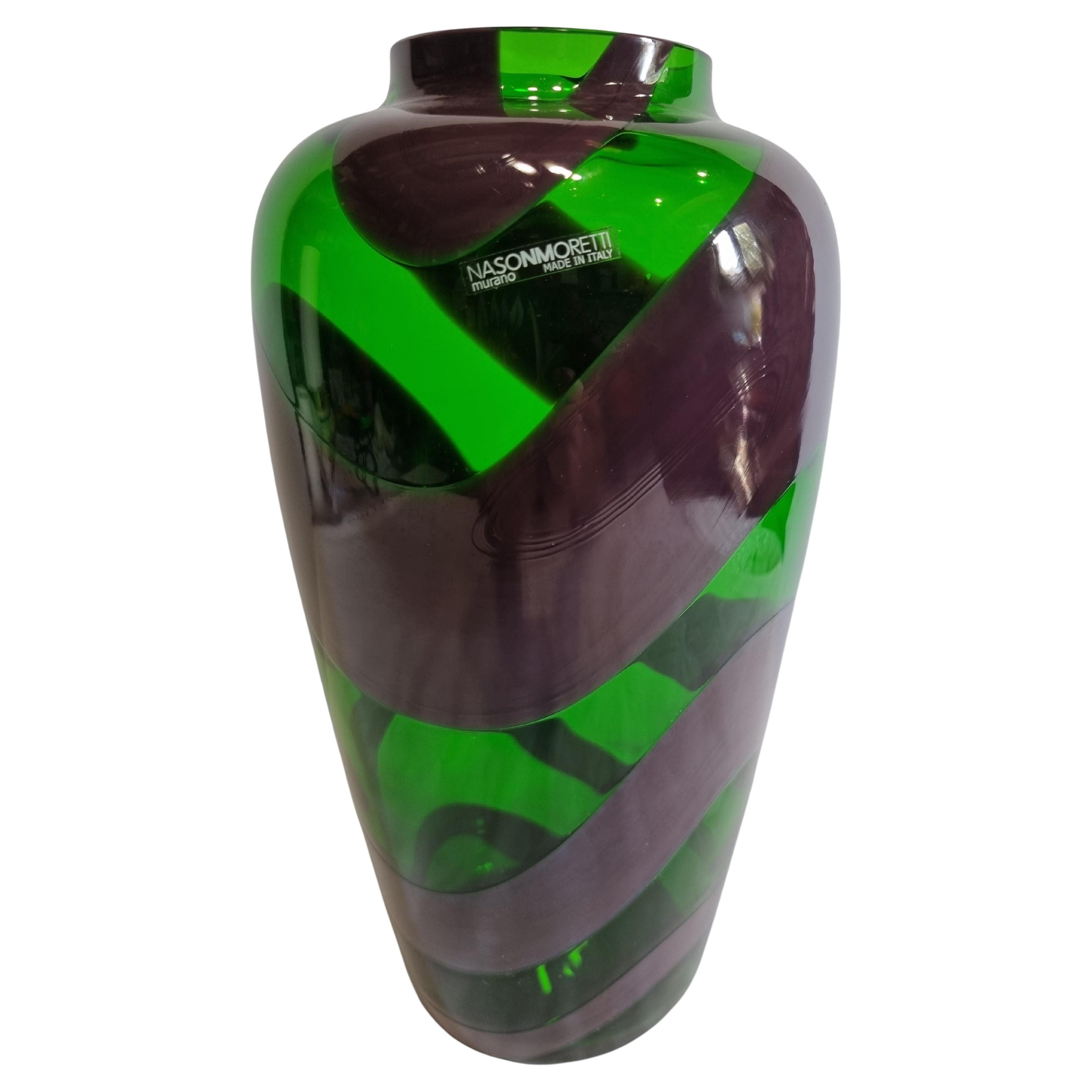 21. Jahrhundert Nason and Moretti Murano Glas geblasen "Schlange" Vase, Italien, 2023 im Angebot