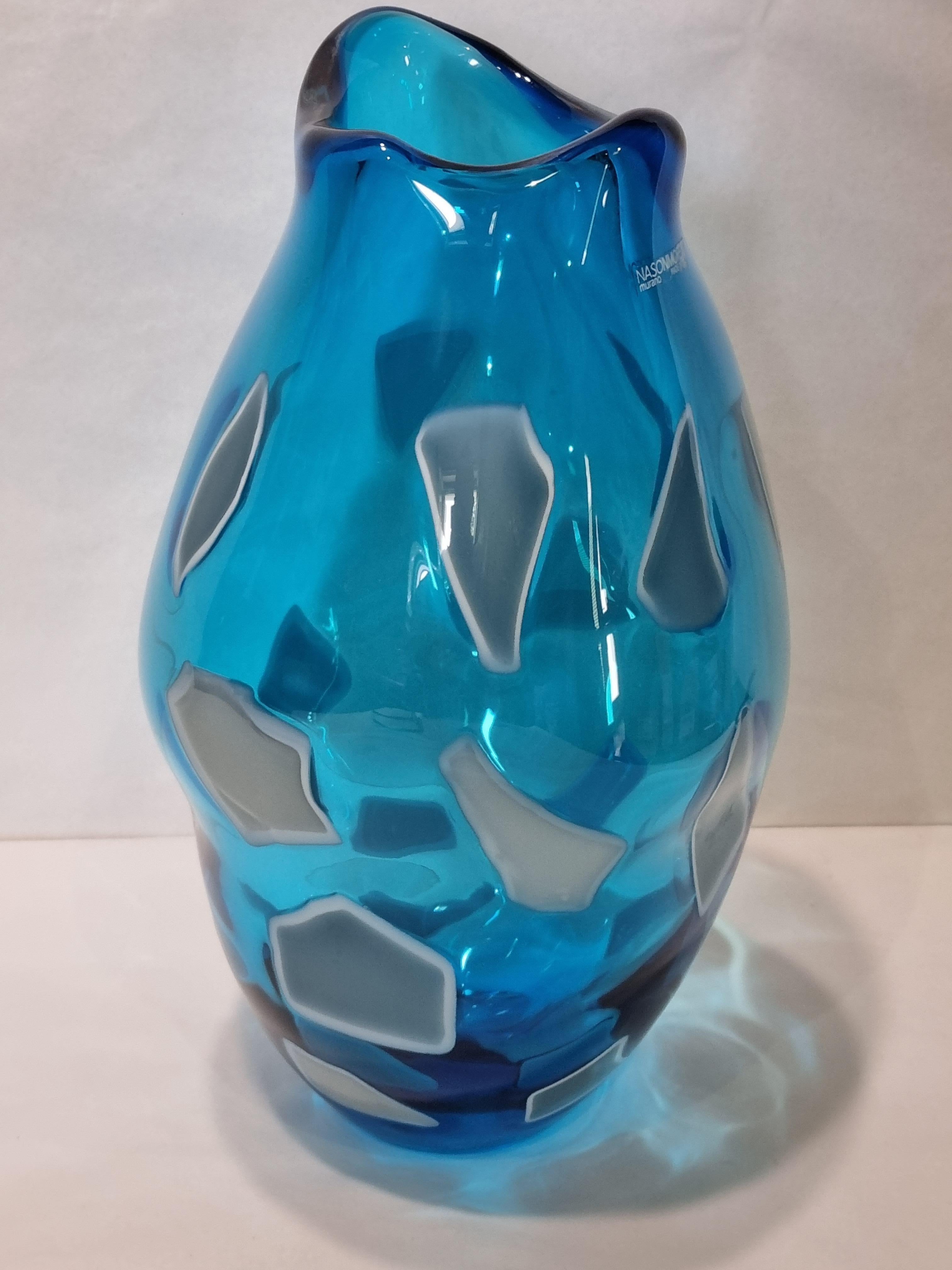 italien Vase Balkani en verre de Murano soufflé du 21e siècle de NasonMoretti, Italie, 2023 en vente