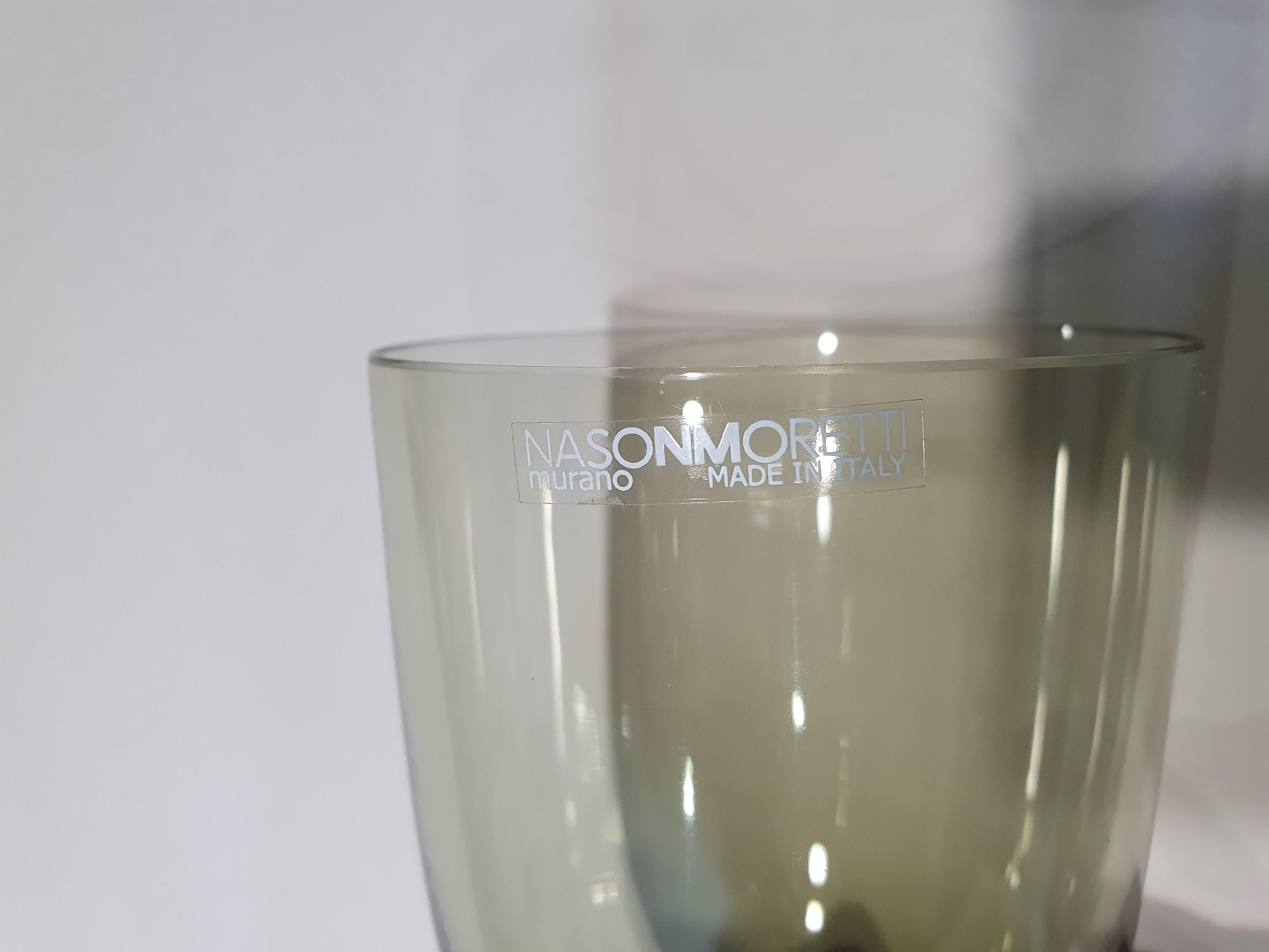Autre Ensemble de douze verres en verre de Murano soufflé du 21e siècle de NasonMoretti, Italie, 2010 en vente