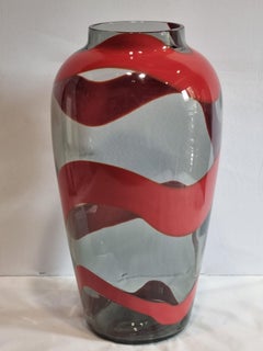21st Century NasonMoretti Murano Blown Glass "Snake" Vase, Italy, 2023