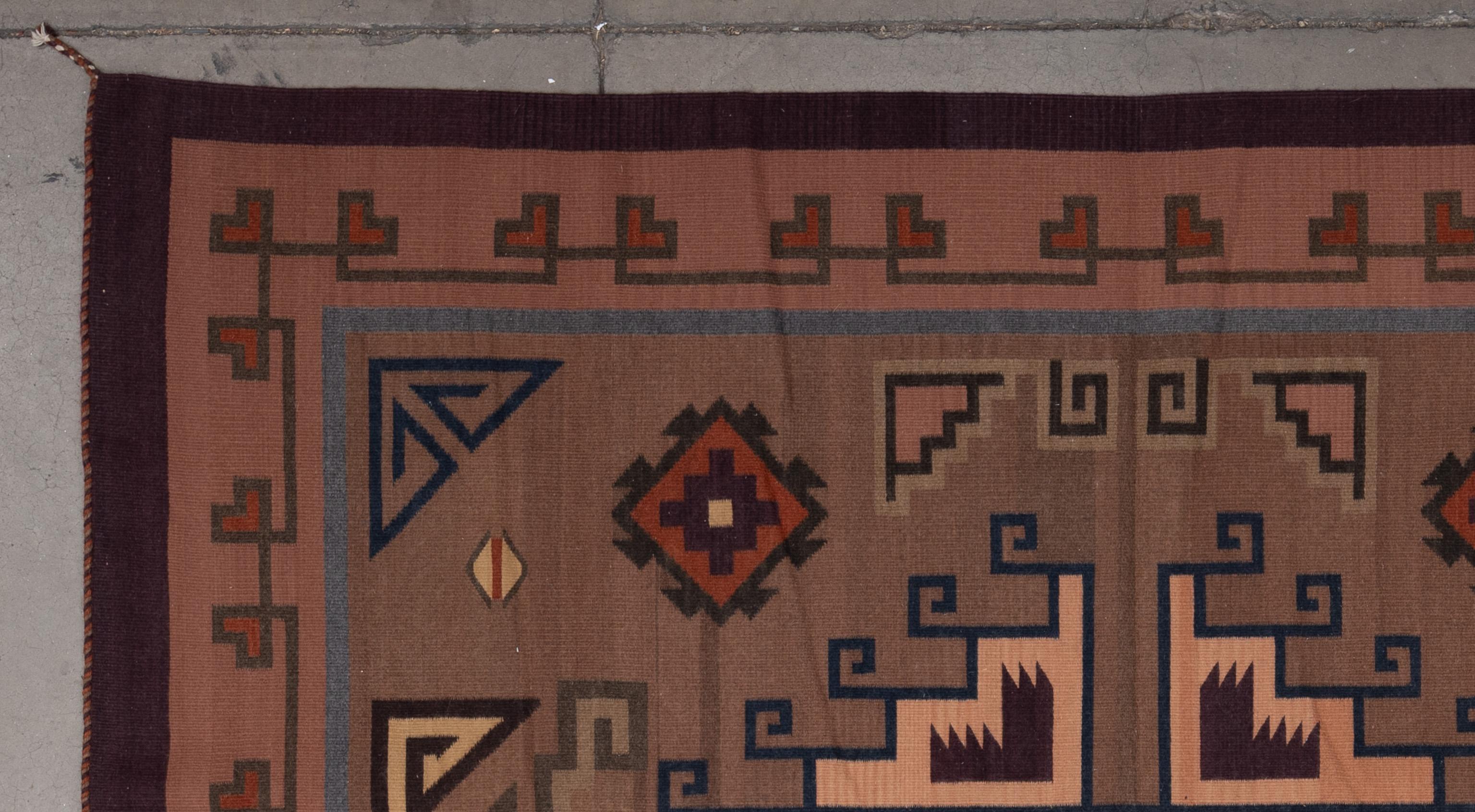 Mexicain Tapis d'inspiration Navajo du 21e siècle en vente