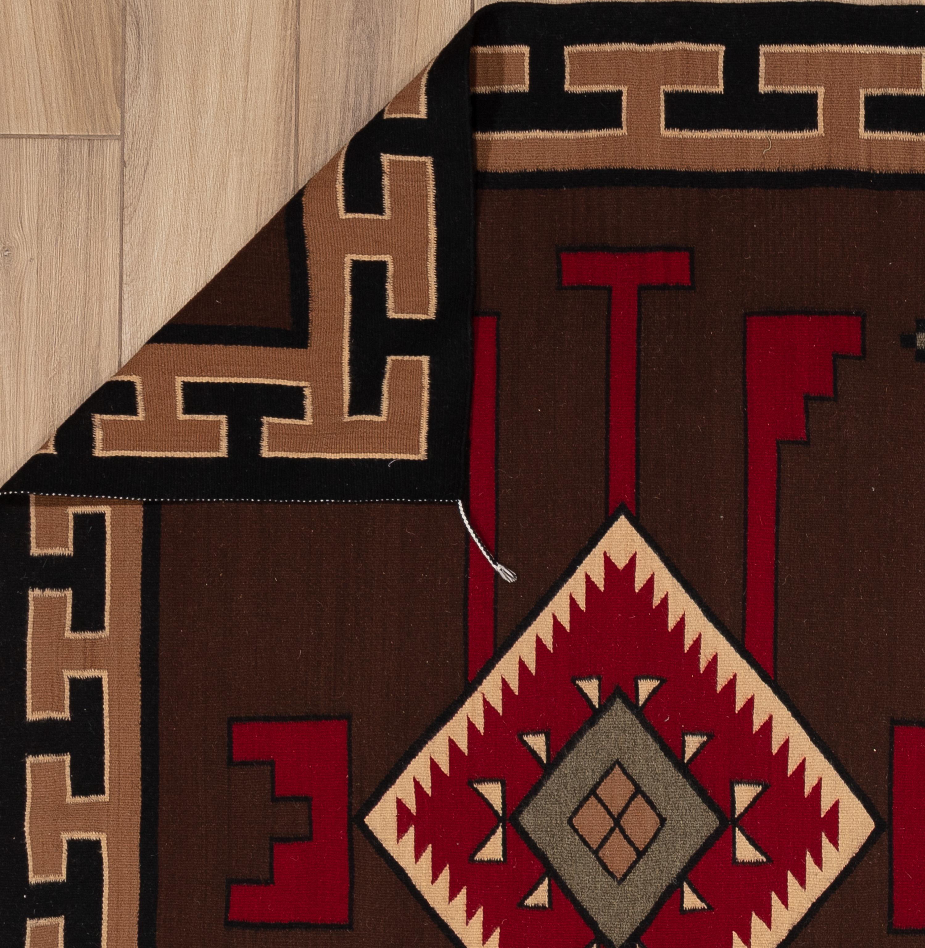 Navajo-inspirierter Teppich des 21. Jahrhunderts (Handgewebt) im Angebot
