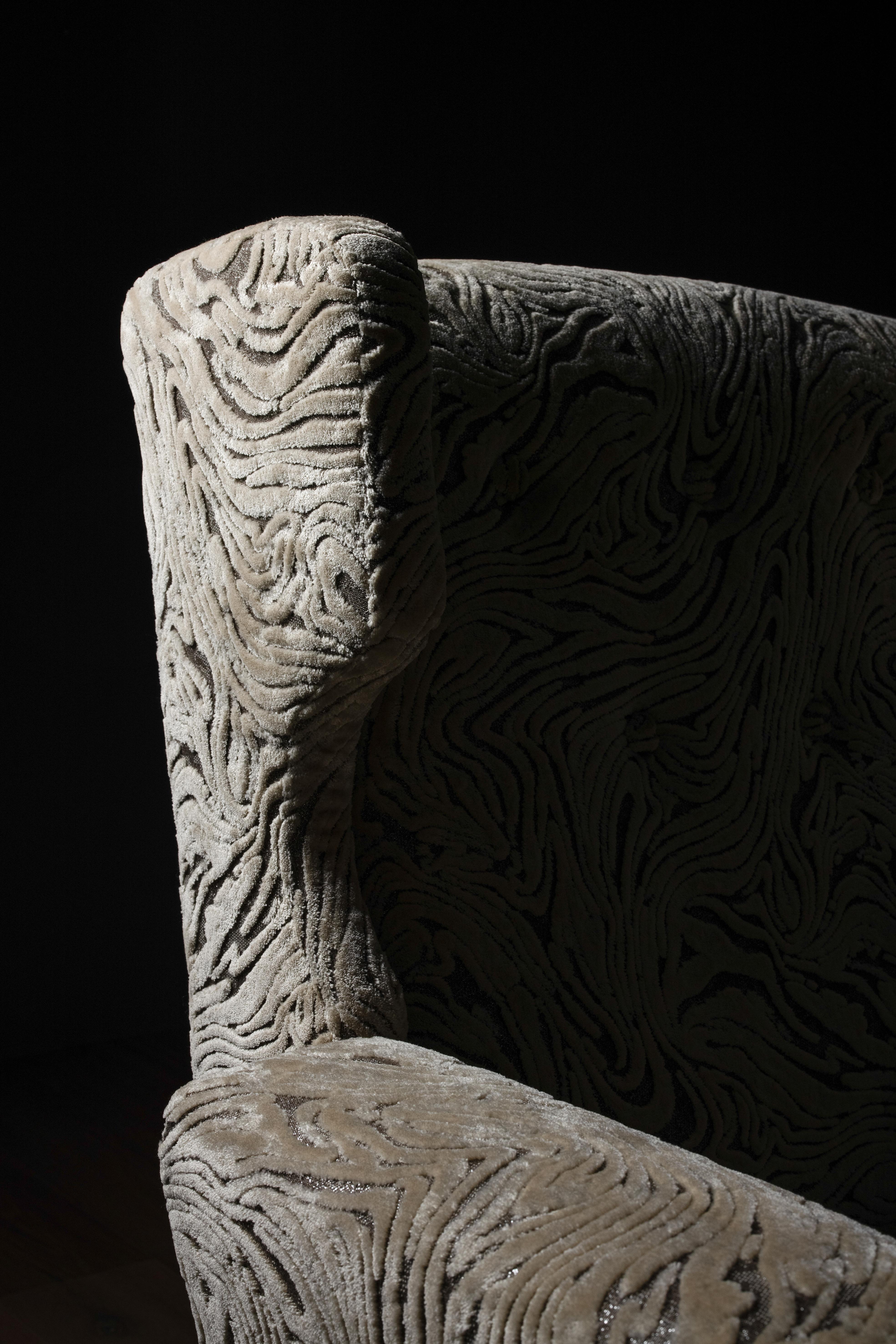 Art-déco-Sessel Genebra im Stil von Portugal Greenapple im Art déco-Stil der 1930er Jahre, handgefertigt (Furnier) im Angebot
