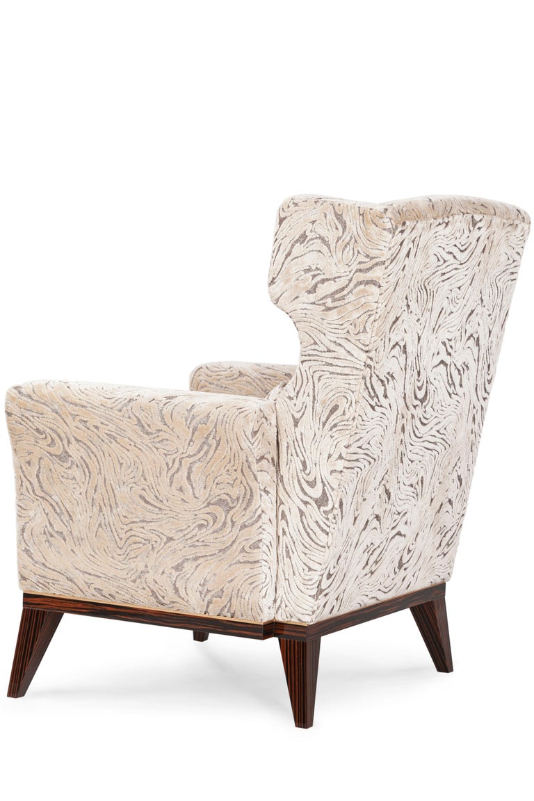 Contemporary 21st Century Neoclassical Genebra Armchair Handcrafted in Portugal by Greenapple For Sale