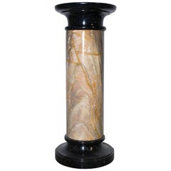 21st Century Neoclassical Italian Tuscany Yellow Siena Marble Pedestal