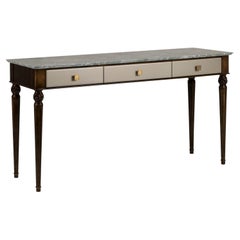 Neoclassical Qatar Console Table Verde Antigua Marble by Greenapple 
