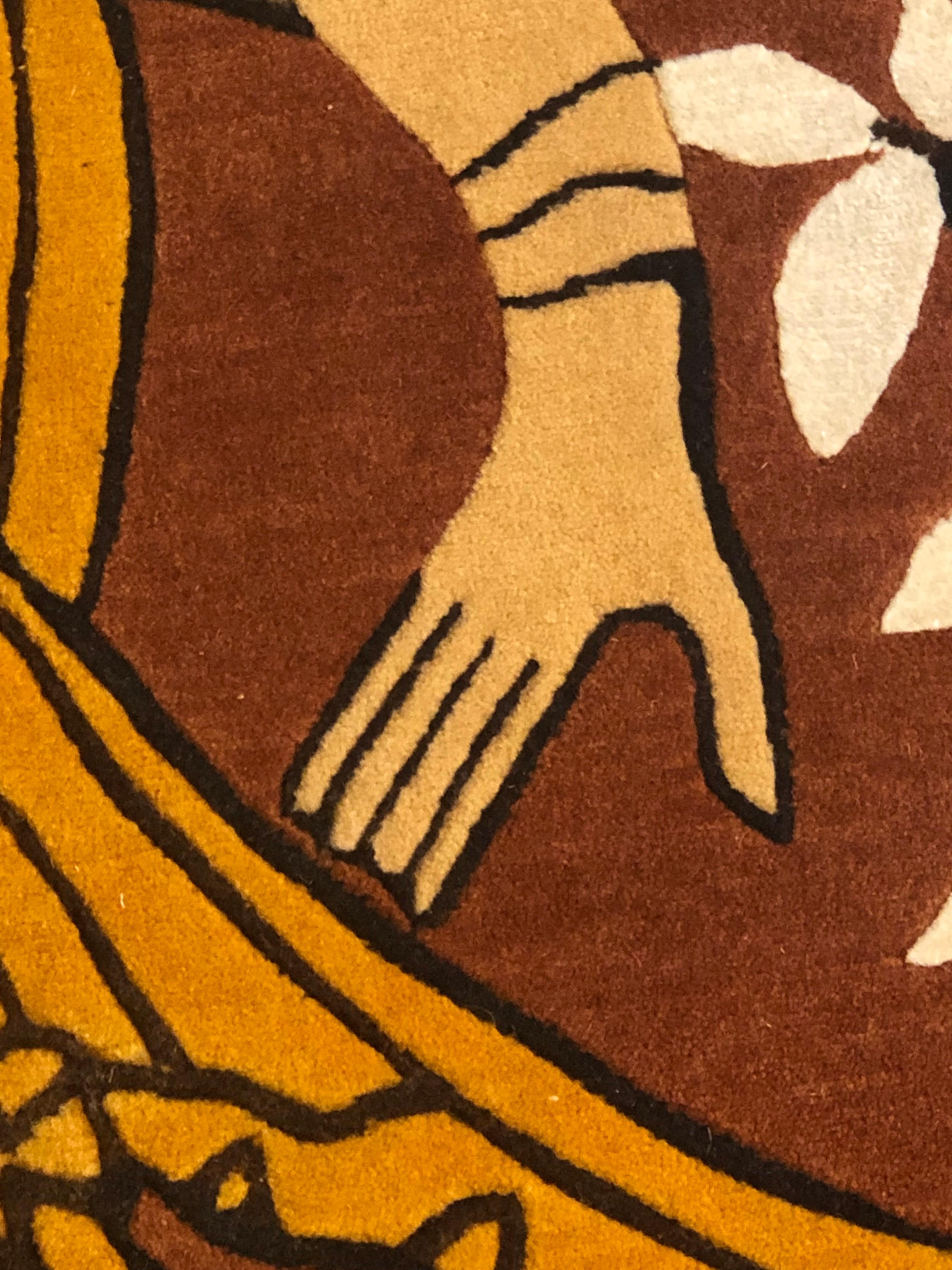 Nepal, handgefertigter Teppich des 21. Jahrhunderts von Linde Burkhardt „Dalle Gioie degli Etruschi“ im Angebot 3