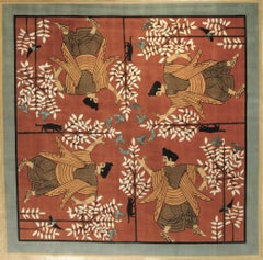 Nepal, handgefertigter Teppich des 21. Jahrhunderts von Linde Burkhardt „Dalle Gioie degli Etruschi“