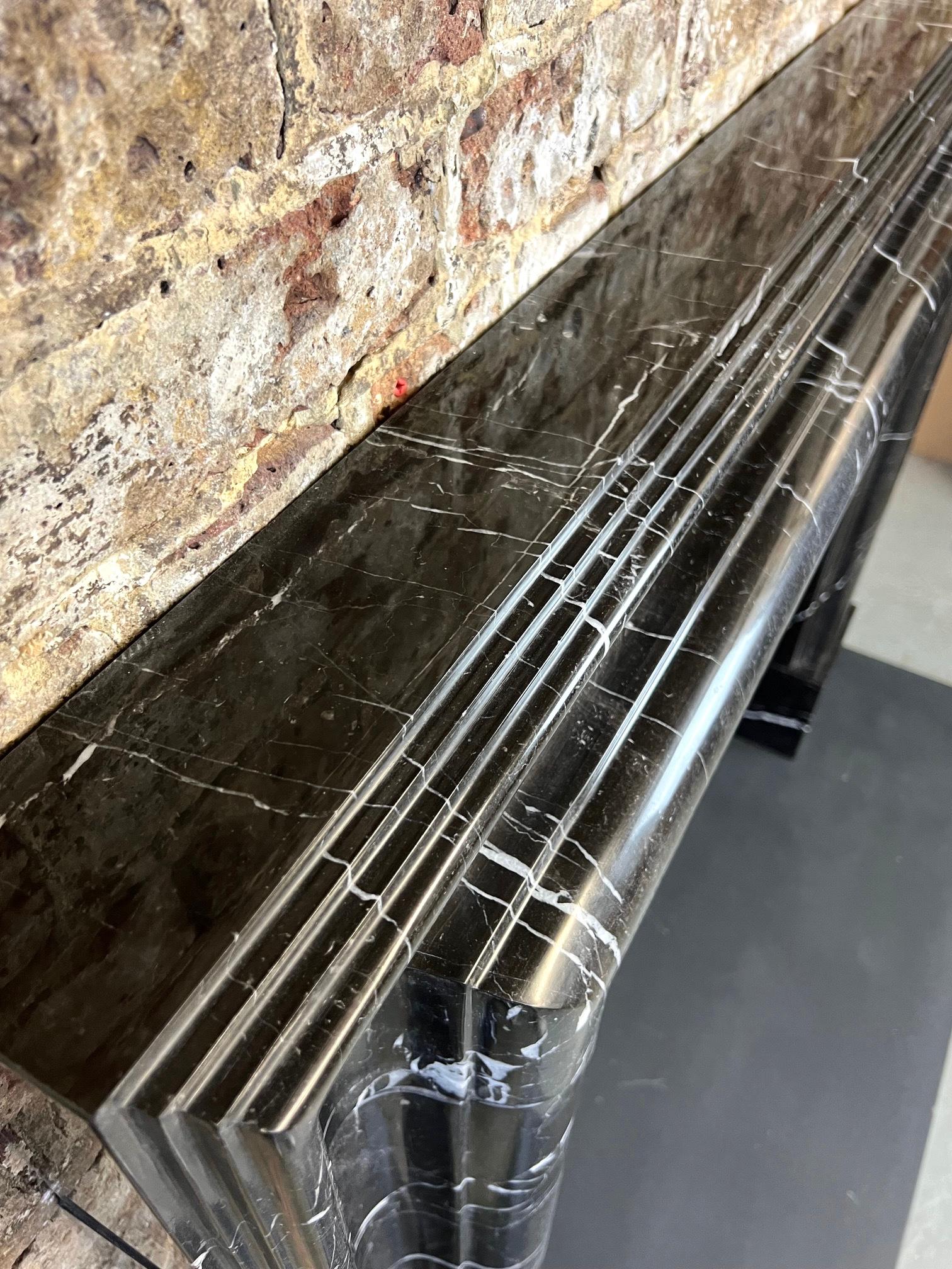 21st Century Nero Marble Bolection Fireplace Surround 4