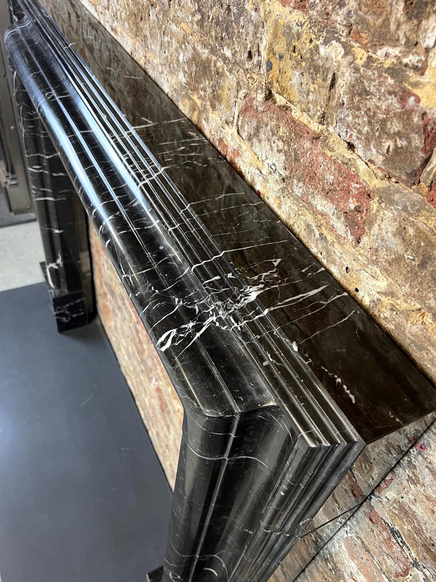 21st Century Nero Marble Bolection Fireplace Surround 7